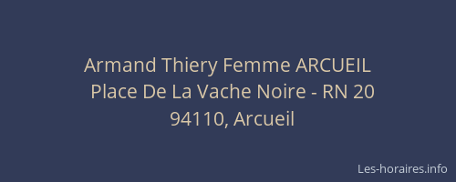 Armand Thiery Femme ARCUEIL