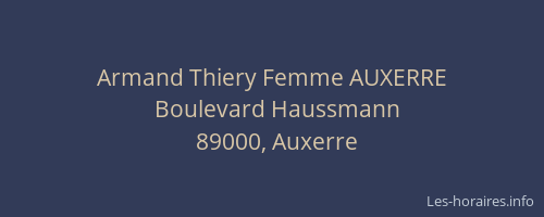 Armand Thiery Femme AUXERRE