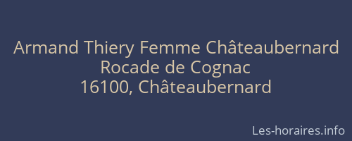 Armand Thiery Femme Châteaubernard