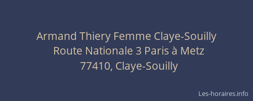 Armand Thiery Femme Claye-Souilly