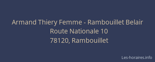 Armand Thiery Femme - Rambouillet Belair