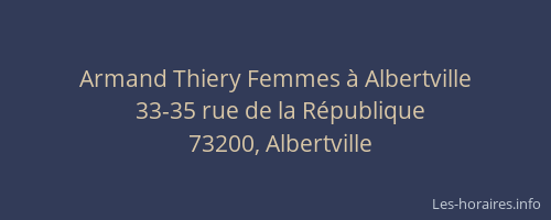 Armand Thiery Femmes à Albertville