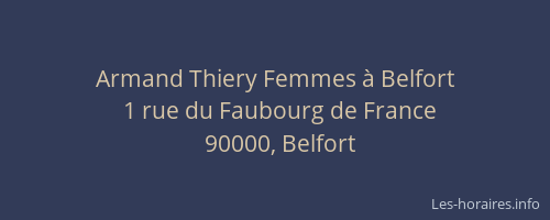 Armand Thiery Femmes à Belfort