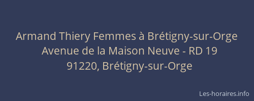 Armand Thiery Femmes à Brétigny-sur-Orge