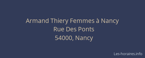 Armand Thiery Femmes à Nancy