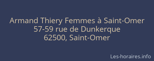 Armand Thiery Femmes à Saint-Omer