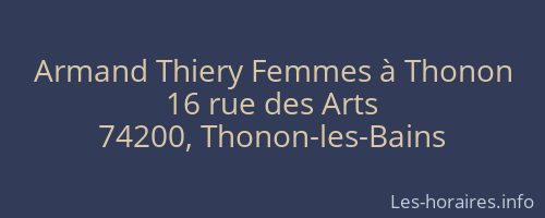 Armand Thiery Femmes à Thonon