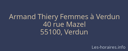 Armand Thiery Femmes à Verdun
