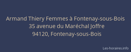 Armand Thiery Femmes &agrave; Fontenay-sous-Bois
