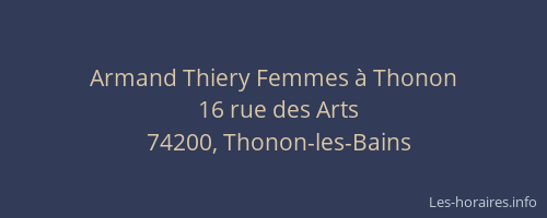 Armand Thiery Femmes à Thonon