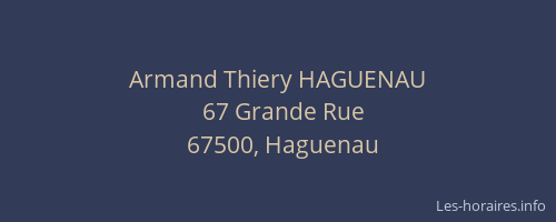 Armand Thiery HAGUENAU