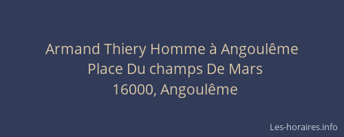 Armand Thiery Homme à Angoulême