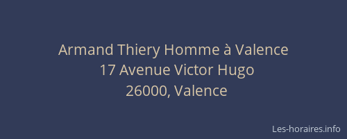 Armand Thiery Homme à Valence