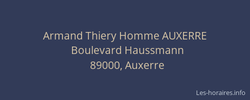 Armand Thiery Homme AUXERRE