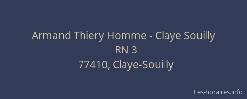 Armand Thiery Homme - Claye Souilly