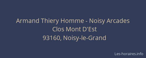 Armand Thiery Homme - Noisy Arcades