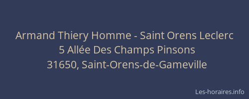 Armand Thiery Homme - Saint Orens Leclerc