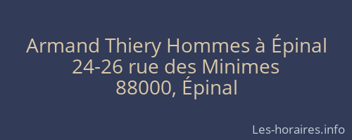 Armand Thiery Hommes à Épinal