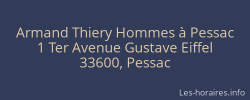 Armand Thiery Hommes à Pessac