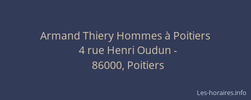 Armand Thiery Hommes à Poitiers
