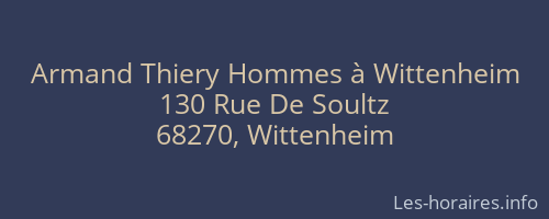 Armand Thiery Hommes à Wittenheim