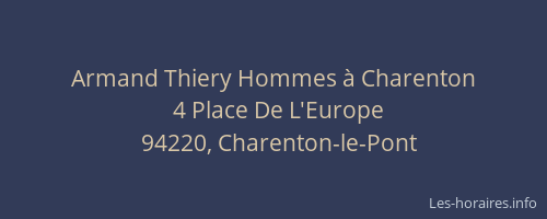 Armand Thiery Hommes à Charenton