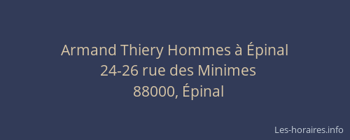 Armand Thiery Hommes à Épinal