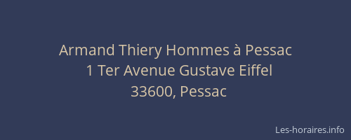 Armand Thiery Hommes à Pessac