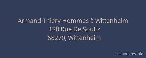 Armand Thiery Hommes à Wittenheim