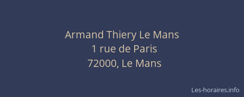 Armand Thiery Le Mans