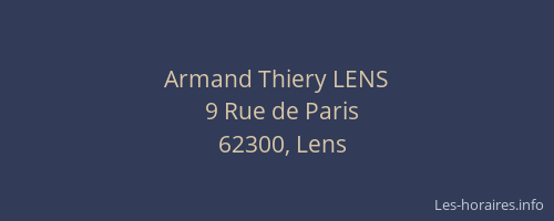 Armand Thiery LENS