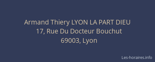 Armand Thiery LYON LA PART DIEU