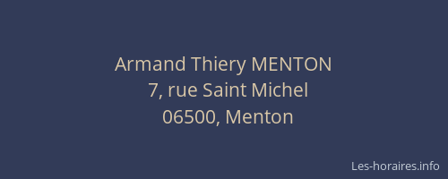 Armand Thiery MENTON