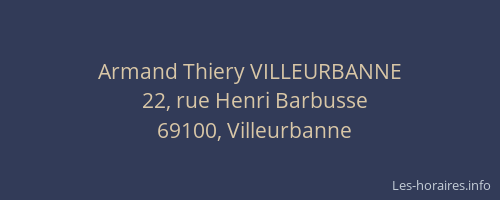 Armand Thiery VILLEURBANNE