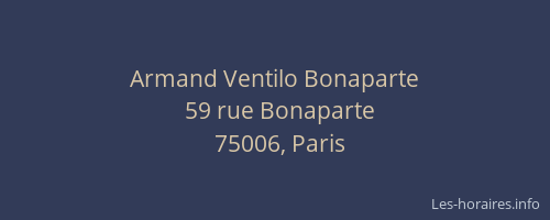 Armand Ventilo Bonaparte