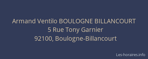 Armand Ventilo BOULOGNE BILLANCOURT