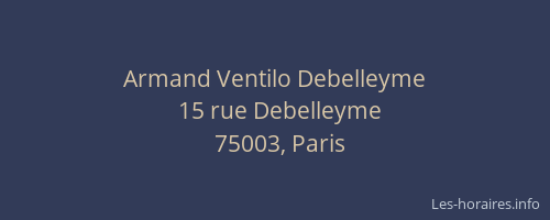 Armand Ventilo Debelleyme