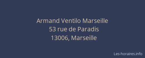 Armand Ventilo Marseille