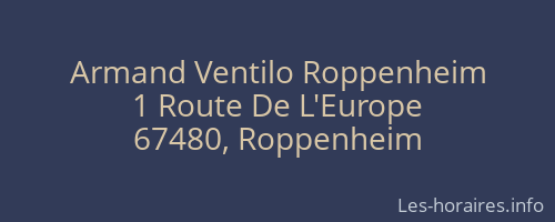 Armand Ventilo Roppenheim