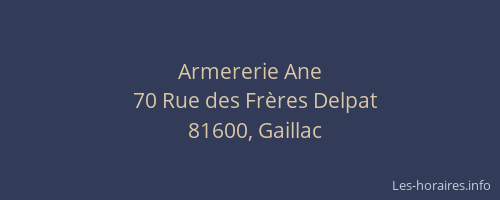Armererie Ane