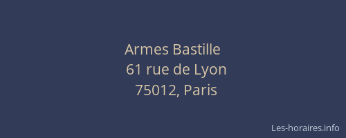 Armes Bastille