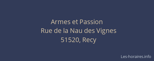 Armes et Passion