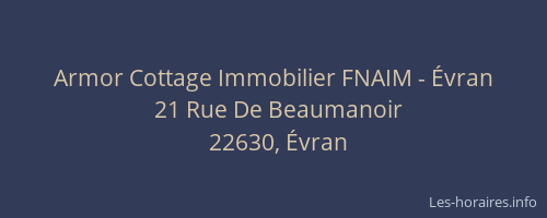 Armor Cottage Immobilier FNAIM - &Eacute;vran