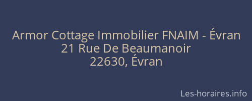 Armor Cottage Immobilier FNAIM - Évran