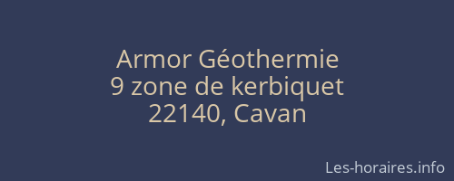 Armor Géothermie