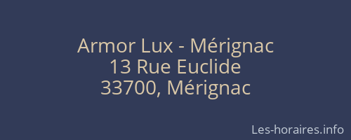 Armor Lux - Mérignac