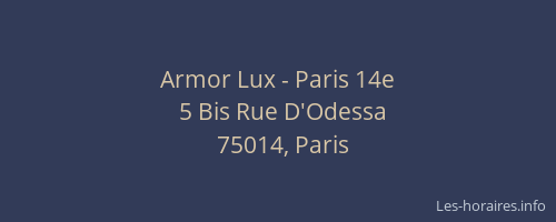 Armor Lux - Paris 14e