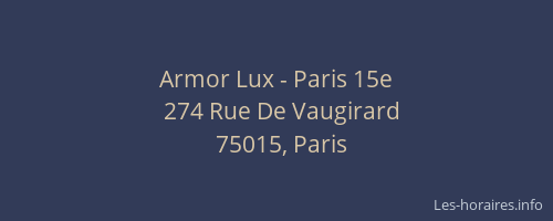 Armor Lux - Paris 15e