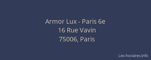 Armor Lux - Paris 6e