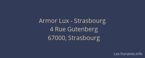 Armor Lux - Strasbourg
